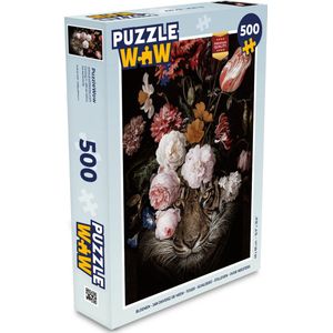 Puzzel Bloemen - Jan Davidsz de Heem - Tijger - Schilderij - Stilleven - Oude meesters - Legpuzzel - Puzzel 500 stukjes