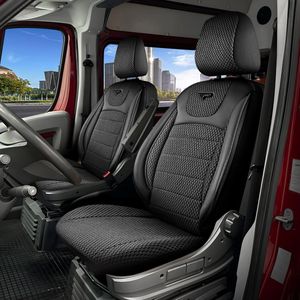 CITROEN JUMPY 2006 tot 2016 - autostoelhoes Prestige zwart – Met Rits voor Armsteun Bestuurder (Rechts) & Passagier (Links)