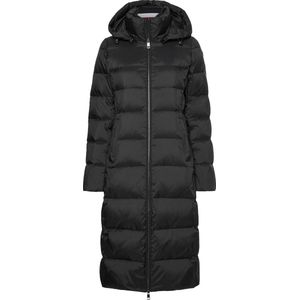 Tommy Jeans TJW LONG SATIN PUFFER Dames Winterjas, zwart Maat L