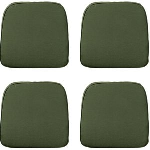 Madison - Zitkussen Wicker Panama green - Ca. 48x48 cm - Set van 4