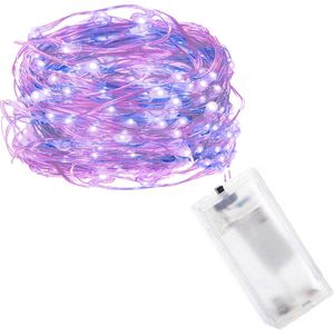 Springos Kerstverlichting | 1.9 m | Waterdicht | Op Batterij | LED-Verlichting | Roze/Blauw