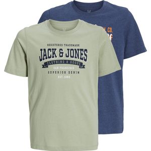 JACK&JONES JUNIOR JJELOGO TEE SS 2 COL 23/24 2PK MP JNR Jongens T-shirt - Maat 140