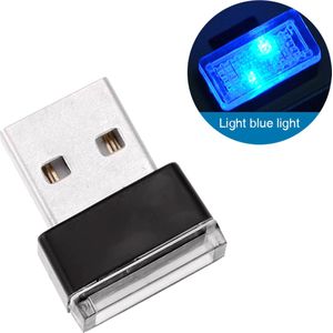 USB Led Verlichting Lichtblauw - USB LED Lampje voor Auto, Interieur of Laptop - Mini Sfeerverlichting Dashboard - Nachtverlichting Auto - Autoverlichting