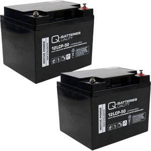 Quality Batteries Reserveaccu Voor Freerider Neptun Scooter 24V 2 X 12V 50Ah