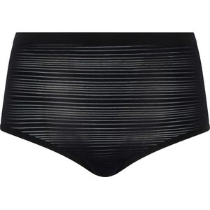 Chantelle SoftStretch Stripes Hoge Taille Slip - Zwart - One Size