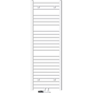 Badkamer radiator middenaansluiting 500x1500 mm wit recht met wandaansluitset LuxeBath