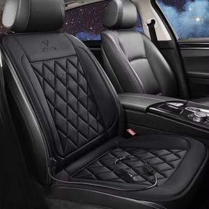 Autostoel Verwarmingskussen - Elektrische Stoelverwarming - 2 Warmtestanden - Autostoel Verwarming - Warmtekussen Auto - Elektrisch Verwarmd Kussen - Autostoel Kussen - Elektrische Auto Accessories Heater - Zwart/12V/1 Stuk