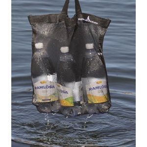Koel tas voor in het water,  Gaastas voor drank flessen 35x33 cm