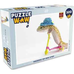 Puzzel Hagedis - Hoed - Step - Legpuzzel - Puzzel 500 stukjes