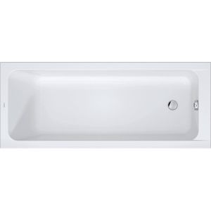 Duravit D-Code badkuip, 1700x700mm, rechthoekig, inbouw, 230 liter, 1 afgeschuinde rug, wit hoogglans, 700670000000000