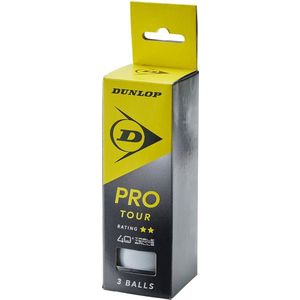 Dunlop - 40+ Pro Tour - Tafeltennisballen - 3 Ballen - Wit