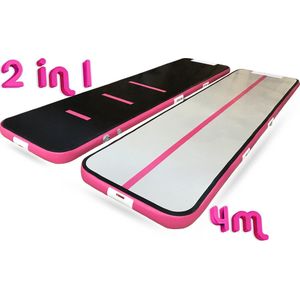 YouAreAir Turnmat — AirTrack Pro 4.0 | 4 meter — 15cm dik | Compleet - Gymnastiek - Waterproof | 4m Gym fitness mat opblaasbaar + pomp