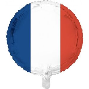 Helium ballon Franse vlag 45cm | per stuk