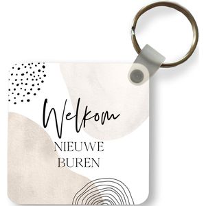 Sleutelhanger - Uitdeelcadeautjes - Welkom - Buurman - Quote - Plastic