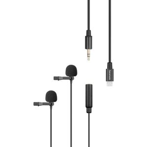 Saramonic LavMicro U1C, 2 x lavalier microfoons naar IOS/Lightning of met 3.5mm mini jack te gebruiken