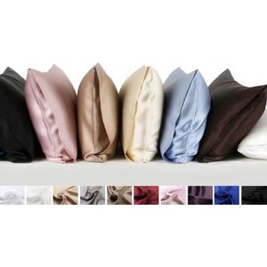 Zijden kussensloop, Wijn rood, 50x75cm, housewife-style 100% zijde, 405thread count(19momme)