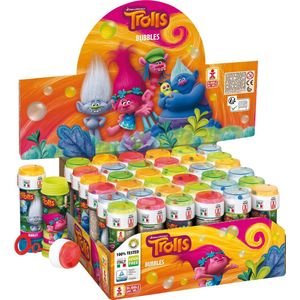 4x Trolls bellenblaas flesjes met spelletje 60 ml voor kinderen - Trollen - Uitdeelspeelgoed - Grabbelton speelgoed