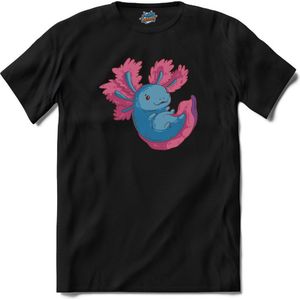 Blauwe Casual Axolotl T-Shirt Heren / Dames Dieren Shirt