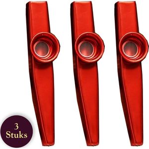 3 Stuks - Kazoo (Rood) - blaasinstrument - Kazoo fluit - Muziekinstrument