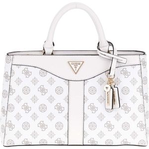 GUESS Handtas Schoudertas Dorys Luxury Satchel White Logo Wit