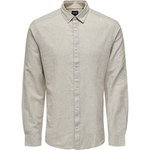 ONLY & SONS ONSCAIDEN LS SOLID LINEN SHIRT NOOS Heren Overhemd - Maat XXL