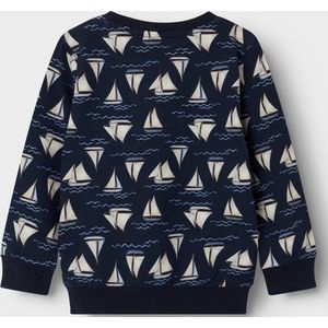 Name it Sweater dark sapphire zeilbootjes - NMMFALK - Maat 110