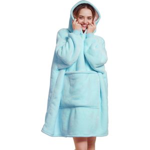 JAXY Hoodie Deken - Snuggie - Snuggle Hoodie - Fleece Deken Met Mouwen - Hoodie Blanket - Baby Blauw