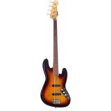 Fender AS Jaco Pastorius J-Bass F/L RW 3 Tone Sunburst, koffer - Elektrische basgitaar