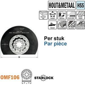 CMT Starlock multitool HSS rond zaagblad, 85 mm. (1 stuk)