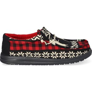 HEYDUDE Wally Holiday Cheers Heren Kerst Schoenen Black/Multi Maat 43