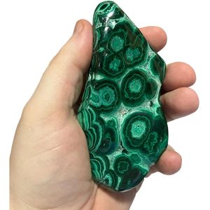 TOG - Knuffelsteen Malachiet - Gepolijst - 12 x 5 x 3,5 cm - 310 gram