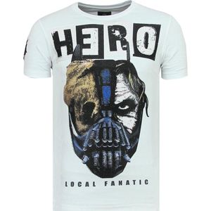 Hero Mask - Luxe T shirt Heren - 6323W - Wit