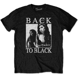 Amy Winehouse - Back To Black Heren T-shirt - 2XL - Zwart