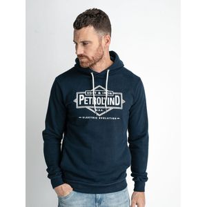 Petrol Industries - Heren Vintage hoodie - Blauw - Maat XL