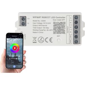 Losse wifi controller voor RGBWW led strips - Werkt met IKEA Tradfri, Osram Lightify en Tuya Smart Life