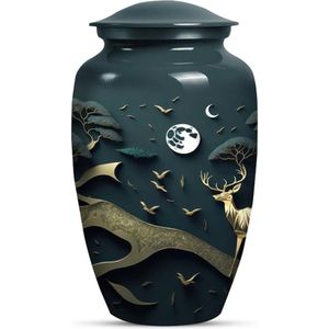 XXL As Urn - 2.2 Liter - Crematie Urn - Uniek - Voor Huisdieren of Menselijk As - Crematie As - Mini Urn - Decoratie Urn - Sky Peace