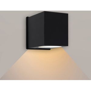 Ledmatters - Wandlamp Zwart - Down - Dimbaar - 4 watt - 350 Lumen - 4000 Kelvin - Koel wit licht - IP65 Buitenverlichting