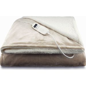 Rockerz Elektrische deken - Warmtedeken - Elektrische bovendeken - 160 x 130 cm - 1 persoons - Kleur: Taupe