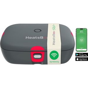 Faitron HeatsBox Style+ - Elektrische Lunchbox - Lunchtrommel Volwassenen - RVS - Verschillende Compartimenten - Met Smartphone App ( iOS & Google Play ) - 220V - Voor warme maaltijden