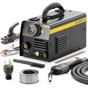 3 in 1 - Semi-automatisch Lasmachine - Lasmachine - Lasapparaat - Digitaal Inverterlassen - Draagbare MIG-lasser - AC 110V - 50/60Hz - MIG - MMA - Lift TIG - IGBT - Zwart