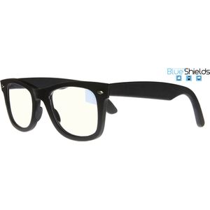 BlueShields by Noci Eyewear TFB300 +0.00 City Beeldschermbril - bril zonder sterkte - blauw licht filter lens - Mat zwart