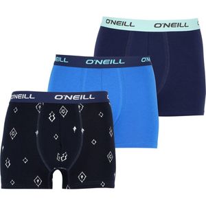 O'Neill - Boxershorts - Maat L - 3 Pack - Met 1x Ikat Patronen en 2x Neutraal - 2023 Model - 95% Katoen - Herenboxershorts
