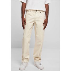 Urban Classics - Colored Loose Fit Jeans Broek rechte pijpen - Taille, 36 inch - Ivoorkleurig