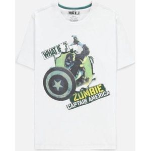Marvel What If...? Heren Tshirt -2XL- Zombie Captain America Wit
