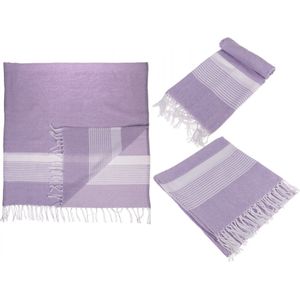 Hamamdoek - Lavendel Wit - Saunadoek - Stranddoek - Hammamdoek - 80 x 170 cm