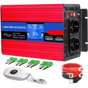 Lexium Omvormer 12V 230V - Spanningomvormer - Auto omvormer - Stopcontact - Autolader
