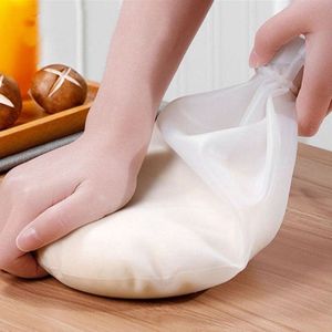 Deegkneder - Kneedzak - Silicone kneedzak - Brood deegzak - Deegmaker - Deegmat - 33 cm - Wit
