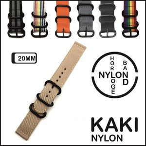 20mm Horlogeband Kaki - Vintage Strap James Bond Créme bruin - Nato Strap collectie - Horlogebanden - 20 mm bandbreedte voor oa. Seiko Rolex Omega Casio en Citizen - Pushpin Quick release
