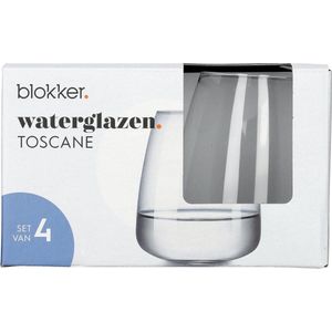 Blokker Waterglazen Toscane - Set van 4 - 48cl