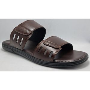 VIVO - Heren Slippers - Grote Maten - Bruin - Maat 47